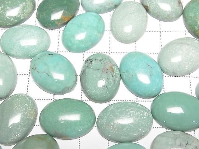 [Video] Turquoise AA++ Oval Cabochon 20x15mm [Green] 1pc