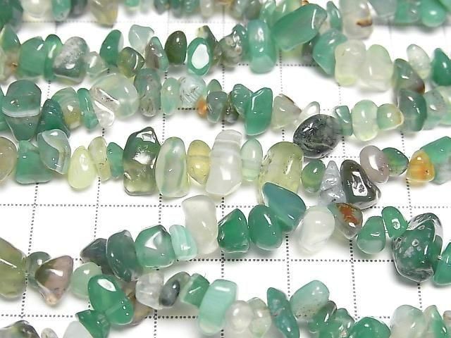 Green Onyx Chips (Small Nugget) 1strand beads (approx. 30 inches/74 cm)