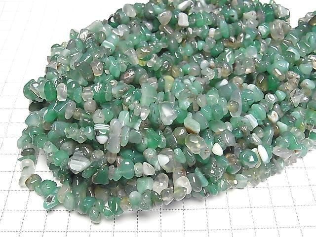 Green Onyx Chips (Small Nugget) 1strand beads (approx. 30 inches/74 cm)