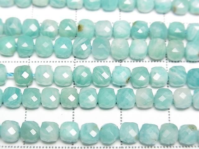 Amazonite AA+ Cube Shape 4x4x4mm 1strand beads (aprx.15inch/36cm)High Quality!
