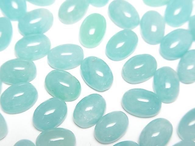 Amazonite AAA Oval Cabochon 7x5mm 5pcs