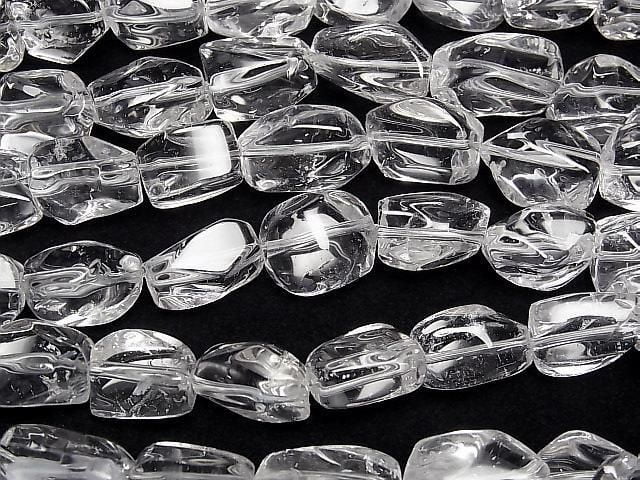 Quartz cristallin AAA - Pépites à facettes 1 rang de perles (environ 34 cm/14 pouces)