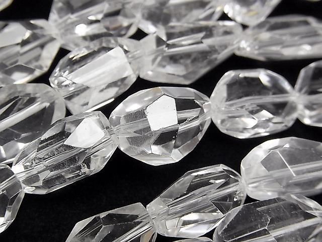 Crystal AAA- Faceted Nugget (half or 1 strand beads) (approx. 15 inches/37 cm)