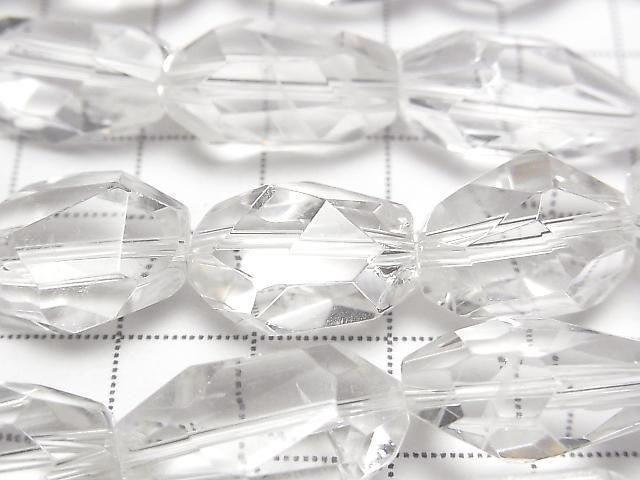 Crystal AAA- Faceted Nugget (half or 1 strand beads) (approx. 15 inches/37 cm)