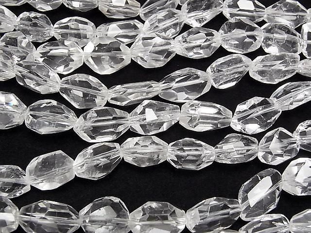 Crystal AAA- Faceted Nugget (half or 1 strand beads) (approx. 15 inches/37 cm)