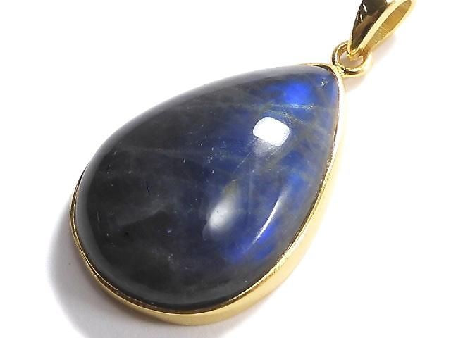Blue Labradorite AAA Pendant 18KGP NO.95 [One of a kind]