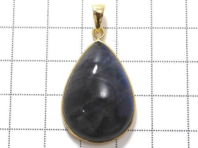 Blue Labradorite AAA Pendant 18KGP NO.95 [One of a kind]