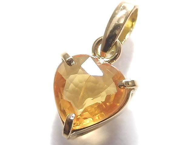 High Quality Orange Sapphire Pendant [18K Yellow Gold] NO.11 [One of a kind]