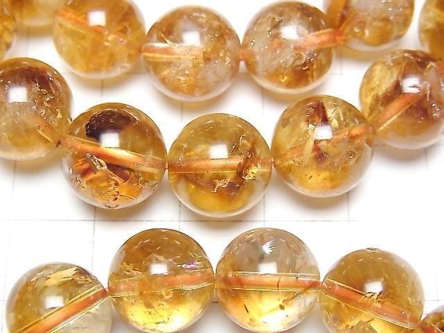 [Video] Brandy Phantom Citrine AAA Round 12mm Bracelet