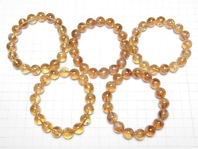 [Video] Brandy Phantom Citrine AAA Round 12mm Bracelet