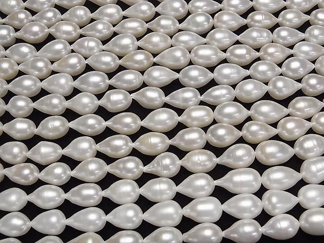 [Video] Fresh Water Pearl AA++ Drop 11-16x8x8mm White 1strand beads (approx. 14inch/34cm)