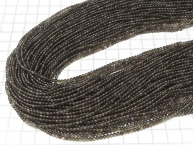 Smoky Quartz Round 2mm 1strand beads (aprx.15inch/36cm)