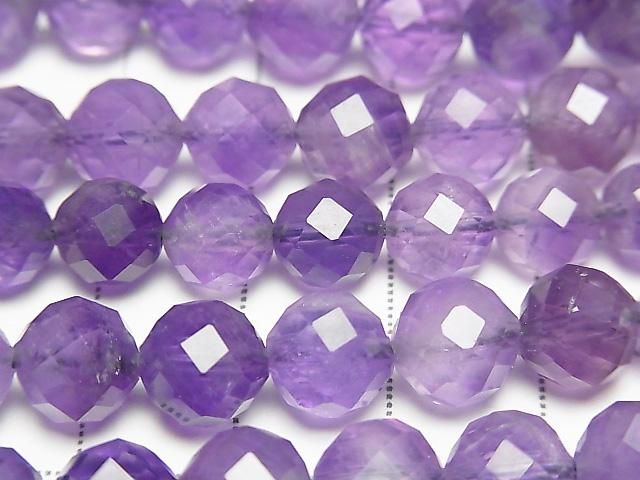 [Video] High Quality! Amethyst AA+ 64-Faceted Round 8mm 1strand Beads (approx. 15 inches/36 cm)