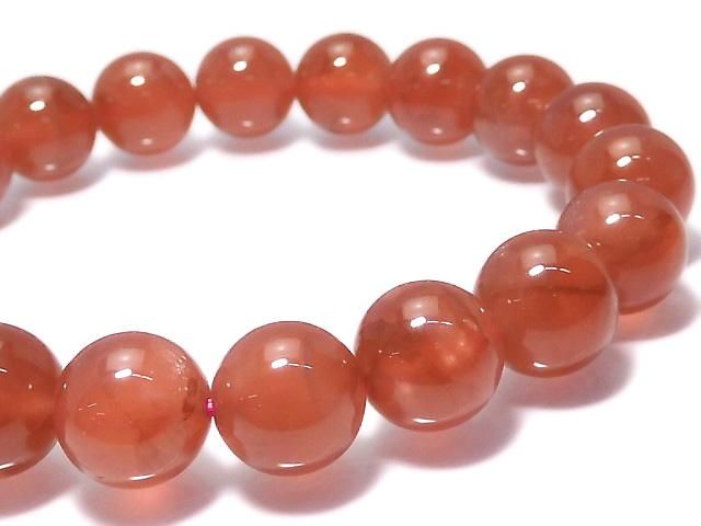 Peruvian Rhodochrosite AAA Round 10mm 1strand beads (Bracelet) NO.1 [One of a kind]