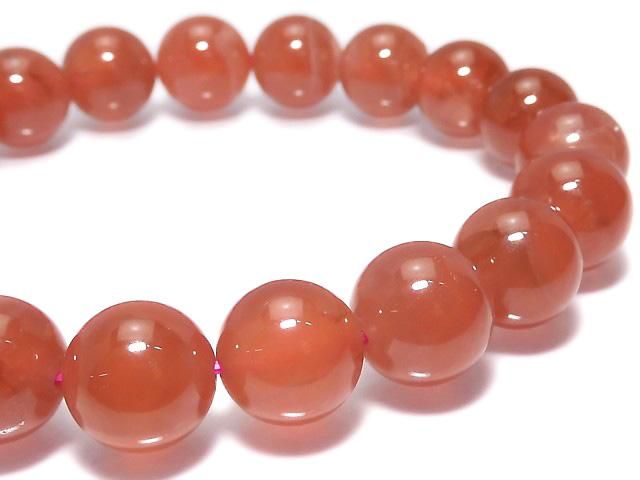 Peruvian Rhodochrosite AAA Round 10.5mm 1strand beads (Bracelet) NO.2 [One of a kind]