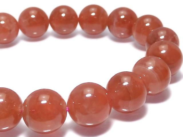 Peruvian Rhodochrosite AAA Round 11mm 1strand beads (Bracelet) NO.4 [One of a kind]