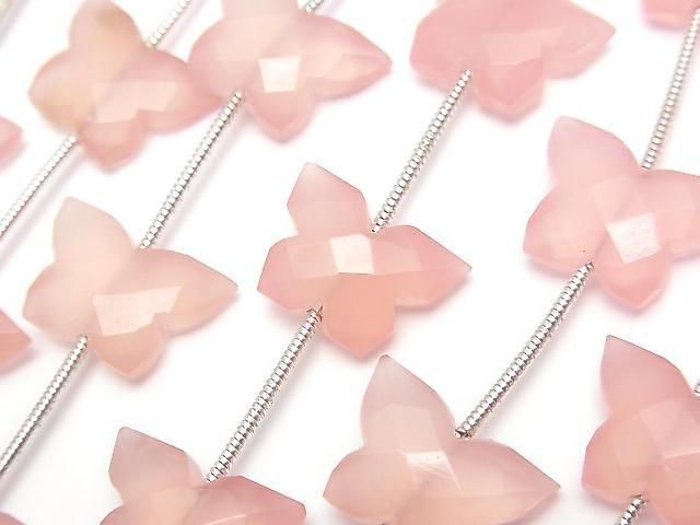 [Video] Pink Chalcedony Butterfly Shape 1strand Beads (approx. 4 inches/10 cm)