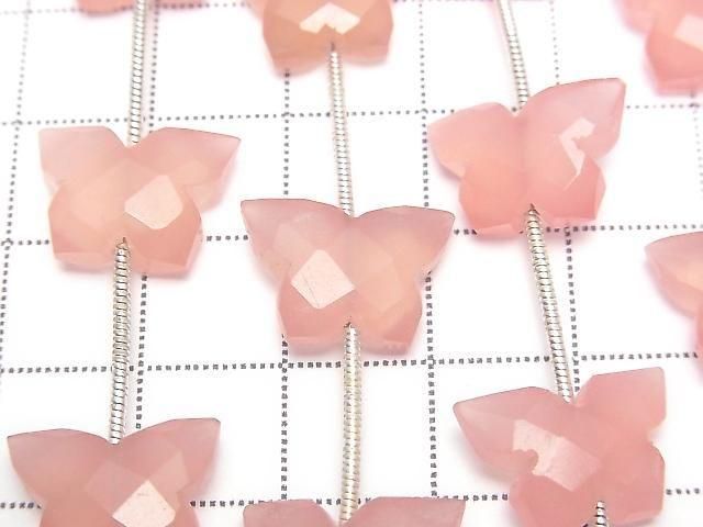 [Video] Pink Chalcedony Butterfly Shape 1strand Beads (approx. 4 inches/10 cm)