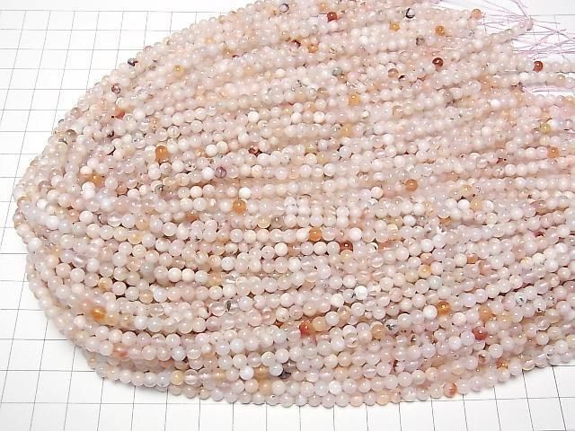 Cherry Blossom Agate Round 4mm 1strand beads (approx. 15 inches/38 cm)