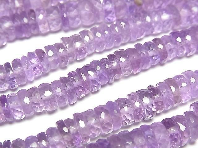 High Quality Amethyst AA++ Faceted Button Rondelle 7x7x2.5mm half or 1strand beads (aprx.7inch/18cm)