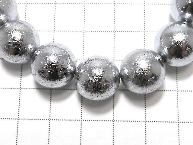 Meteorite (Altai meteorite) Round 14mm 1strand beads (Bracelet) NO.2 [One of a kind]