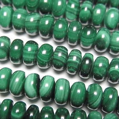 Malachit AAA Rondelle 6x6x3mm halb oder 1 Strang Perlen (ca. 15 Zoll/37 cm)
