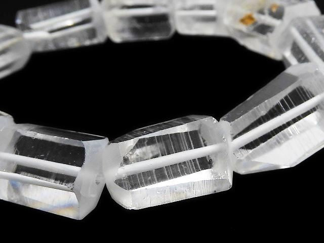 Lemurian Seed Crystal Faceted Nugget 1strand beads (Bracelet) NO.103 [One of a kind]