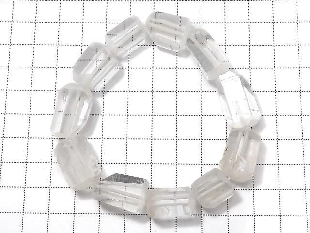 Lemurian Seed Crystal Faceted Nugget 1strand beads (Bracelet) NO.103 [One of a kind]