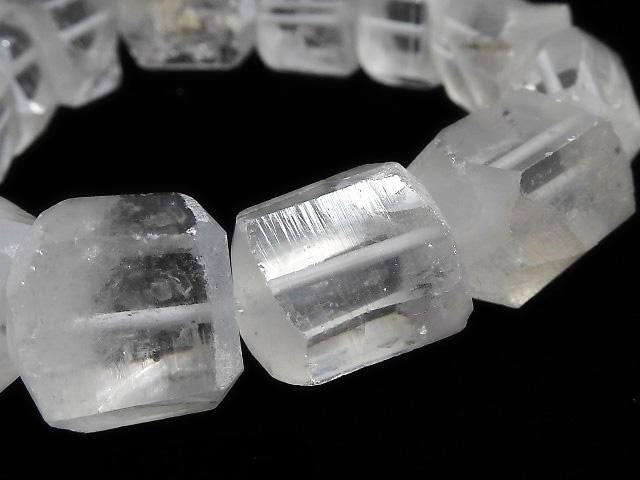 Lemurian Seed Crystal Faceted Nugget 1strand beads (Bracelet) NO.105 [One of a kind]