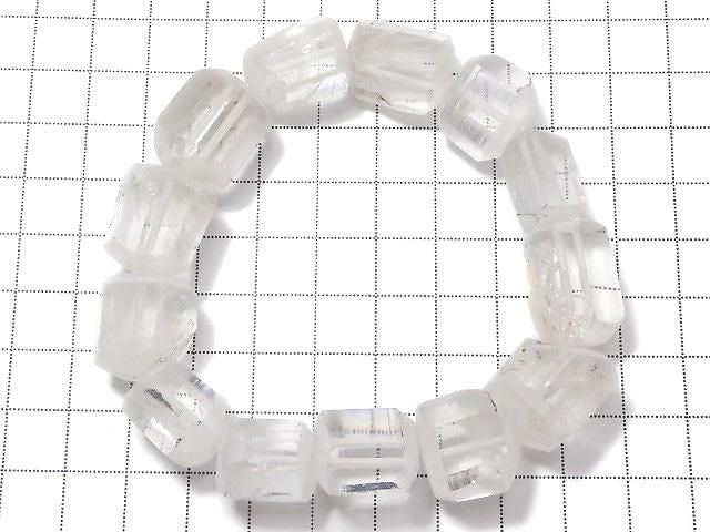 Lemurian Seed Crystal Faceted Nugget 1strand beads (Bracelet) NO.105 [One of a kind]