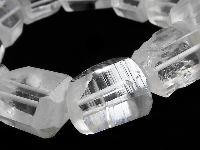 Lemurian Seed Crystal Faceted Nugget 1strand beads (Bracelet) NO.107 [One of a kind]