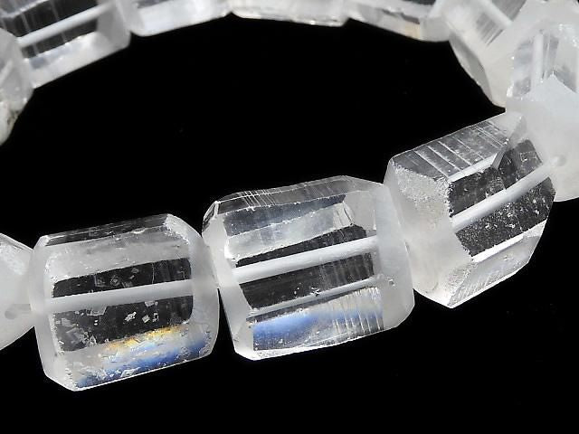 Lemurian Seed Crystal Faceted Nugget 1strand beads (Bracelet) NO.108 [One of a kind]