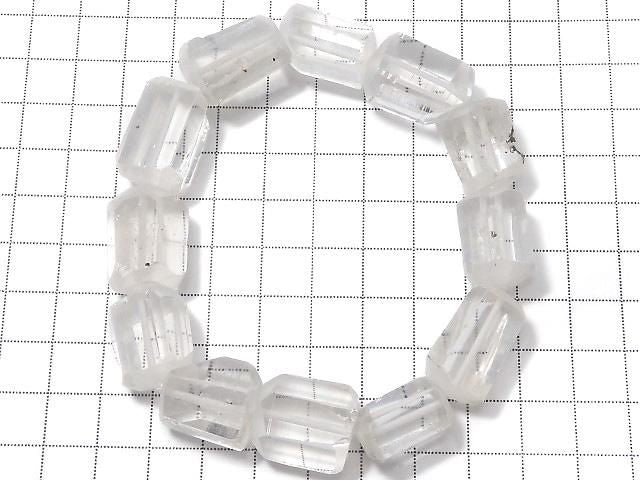 Lemurian Seed Crystal Faceted Nugget 1strand beads (Bracelet) NO.108 [One of a kind]