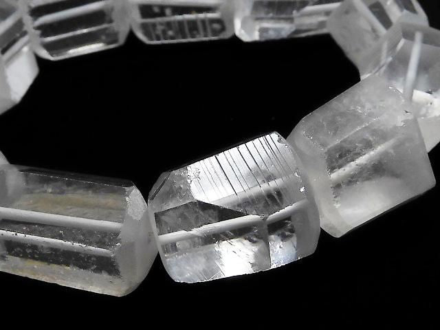 Lemurian Seed Crystal Faceted Nugget 1strand beads (Bracelet) NO.109 [One of a kind]