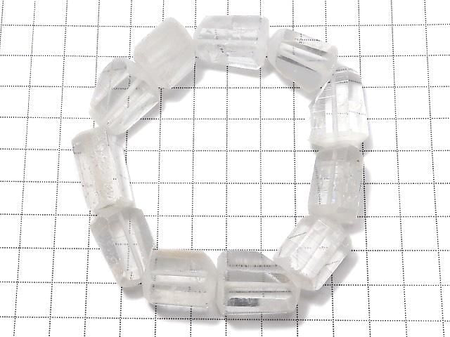 Lemurian Seed Crystal Faceted Nugget 1strand beads (Bracelet) NO.109 [One of a kind]