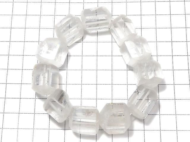 Lemurian Seed Crystal Faceted Nugget 1strand beads (Bracelet) NO.110 [One of a kind]