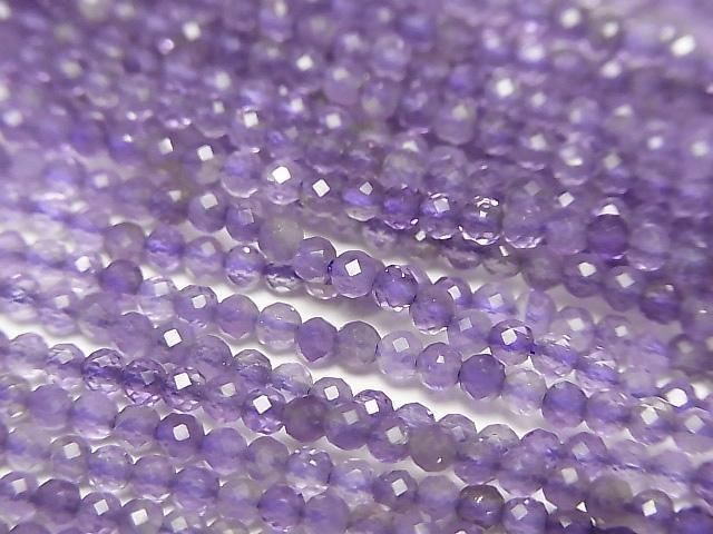 [Video] High Quality! Amethyst AA++ Faceted Round 2mm 1strand beads (approx. 15 inches/37 cm)