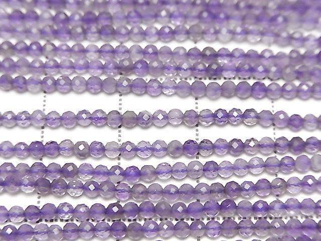 [Video] High Quality! Amethyst AA++ Faceted Round 2mm 1strand beads (approx. 15 inches/37 cm)