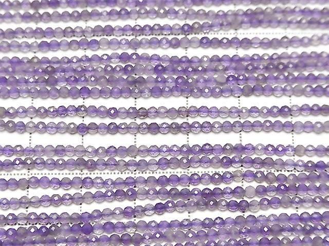 [Video] High Quality! Amethyst AA++ Faceted Round 2mm 1strand beads (approx. 15 inches/37 cm)