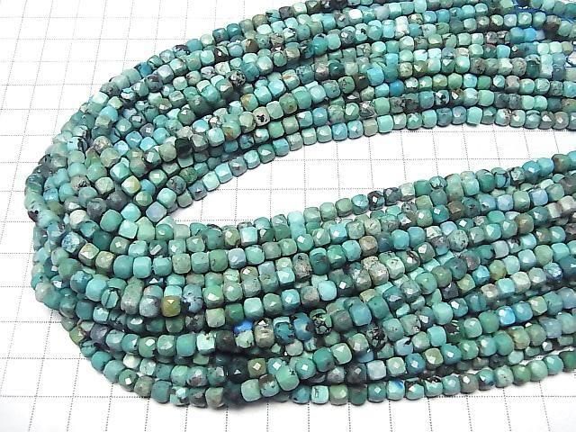 Turquoise AA++ Cube Shape 5x5x5mm half or 1strand beads (aprx.15inch/37cm)High Quality!