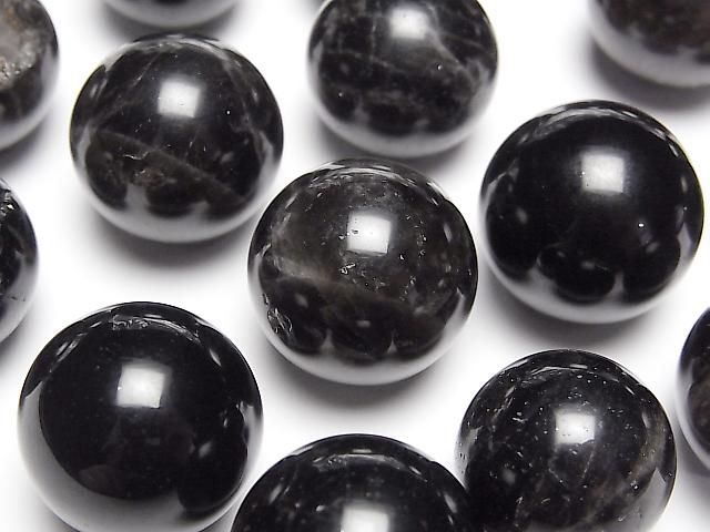 Morion Crystal Quartz AA Sphere Round 20mm 1pc