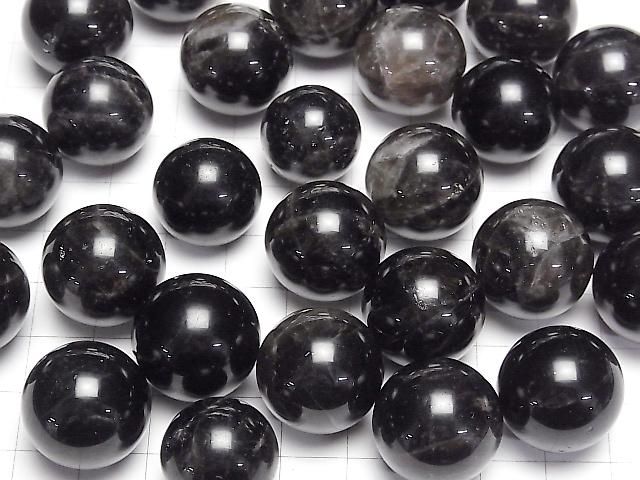 Morion Crystal Quartz AA Sphere Round 20mm 1pc