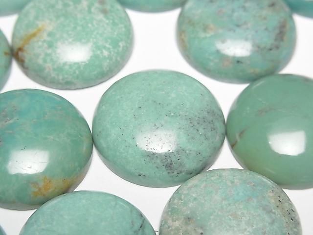Turquoise AA++ Round Cabochon 20x20mm [Green] 1pc