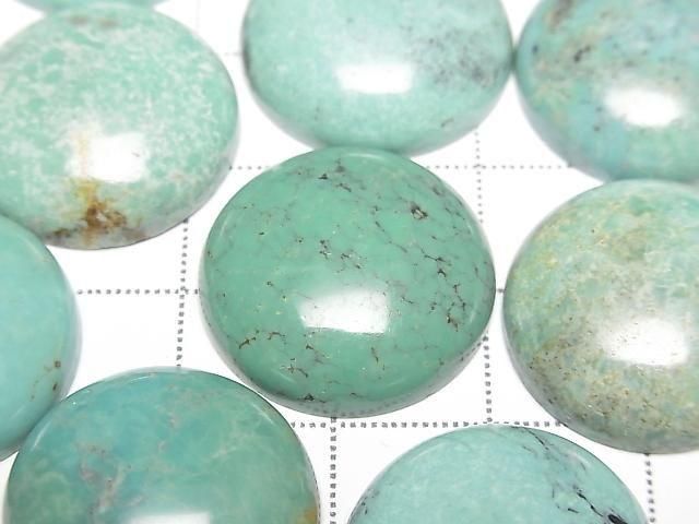 Turquoise AA++ Round Cabochon 20x20mm [Green] 1pc