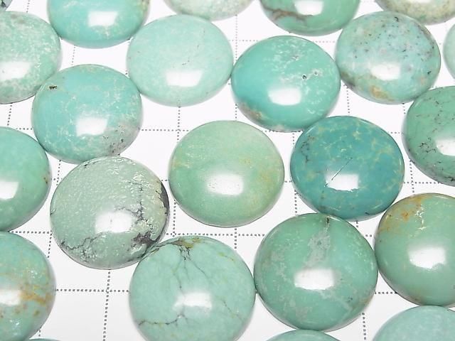 Turquoise AA++ Round Cabochon 20x20mm [Green] 1pc
