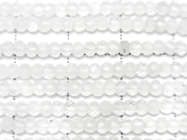 Royal Blue Moonstone AA+ Faceted Button Rondelle 3x3x2mm 1strand beads (approx. 15inch/37cm) High Quality!