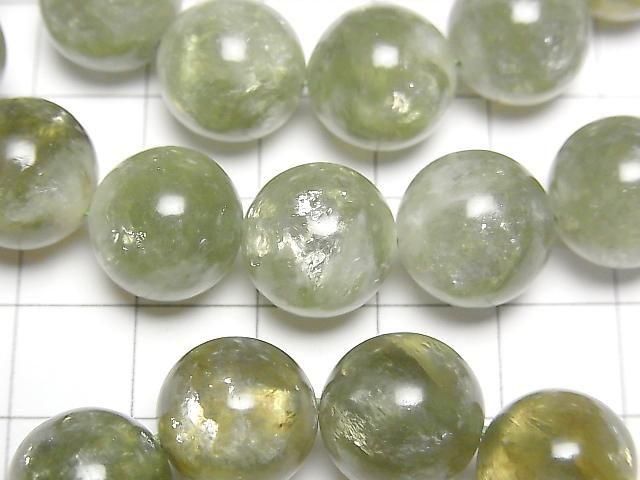 Green Lepidolite Round 12mm 1strand beads (Bracelet)