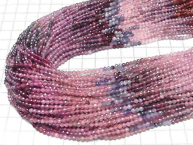 Multicolor Spinel AAA- Faceted Round 3mm half or 1strand beads (aprx.15inch/36cm)High Quality!