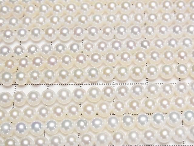 [Video] Fresh Water Pearl AAA Semi Round 4.5mm White Half or 1strand beads (approx. 15inch/37cm)