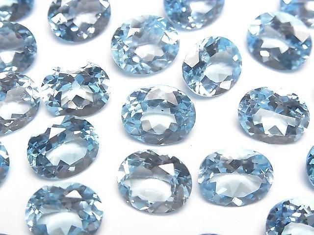 High Quality Sky Blue Topaz AAA Loose Stone Oval Faceted 12x10mm 1pc